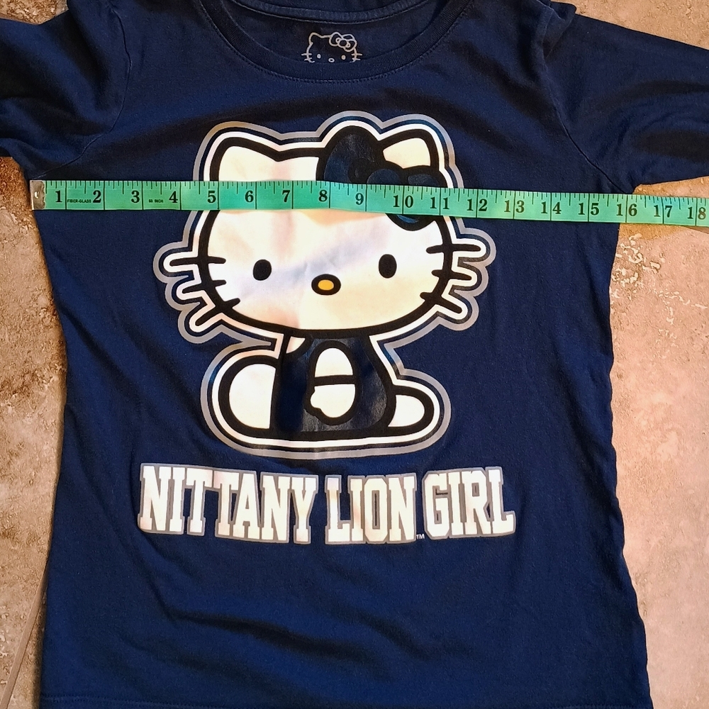 Girl's Hello Kitty Penn State Nitrany Lion Girl Blue Long Sleeve T-shirt L 10/12 - Picture 6 of 8